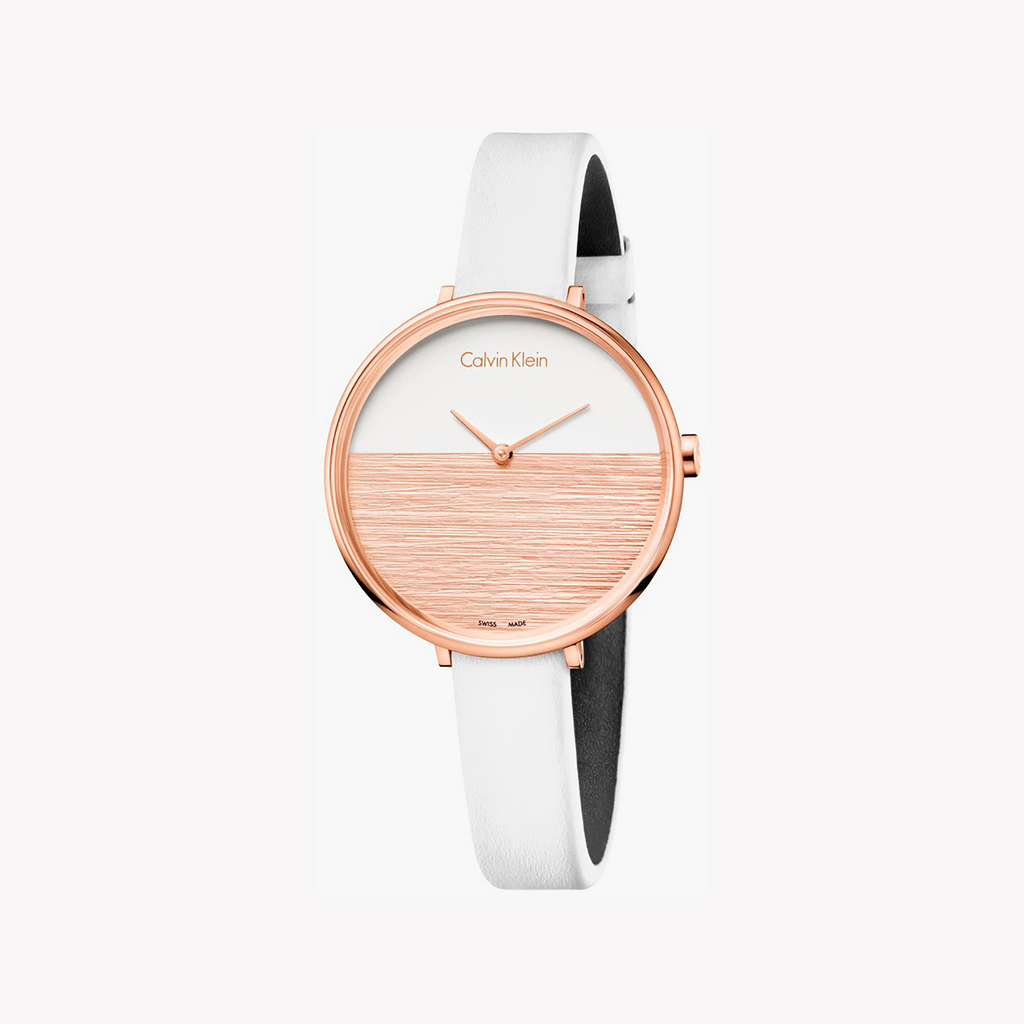 Ck Calvin Klein Women's Rose Gold/White Watch | K7a236lh