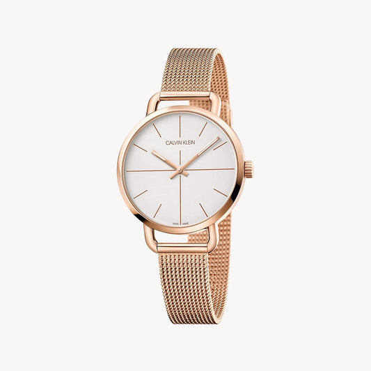 CK Calvin Klein Women's Rose Gold Stainless Steel Watch | K7B23626