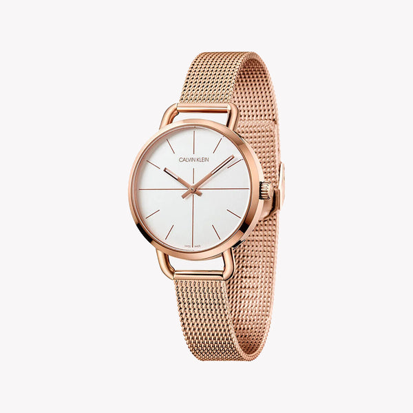 CK Calvin Klein Women's Rose Gold Stainless Steel Watch | K7B23626 by i-watch