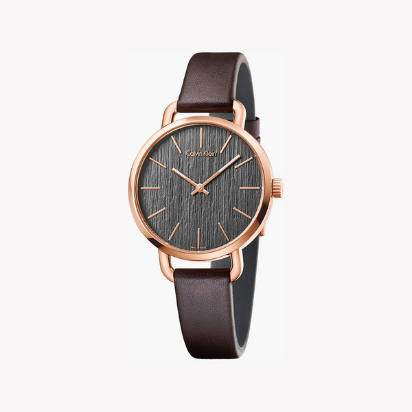 Ck Calvin Klein Women's Rose Gold, Leather | K7b236g3 by i-watch
