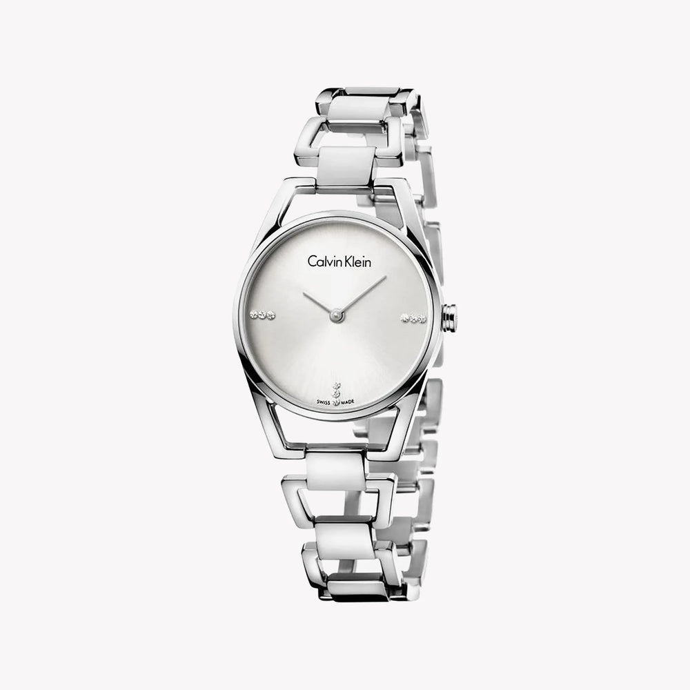 CK Calvin Klein Women's Silver Stainless Steel Watch | K7L2314T by i-watch