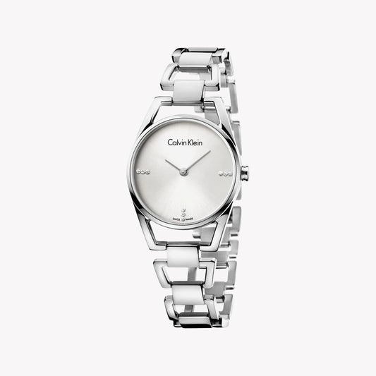 CK Calvin Klein Women's Silver Stainless Steel Watch | K7L2314T