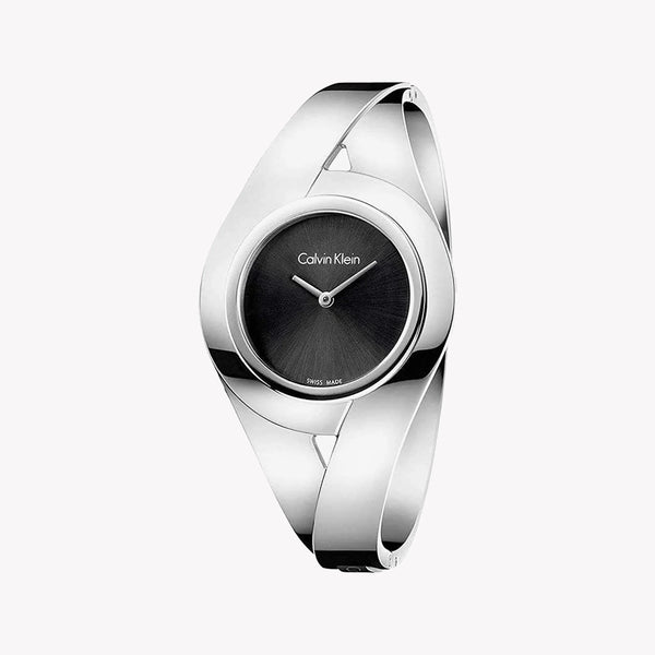 CK Calvin Klein Women's Stainless Steel Black Dial Watch | K8E2S111 by i-watch