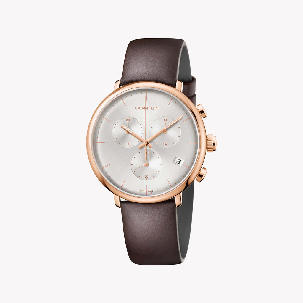 CK Calvin Klein Men's Watch, Rose Gold/Brown | K8M276G6