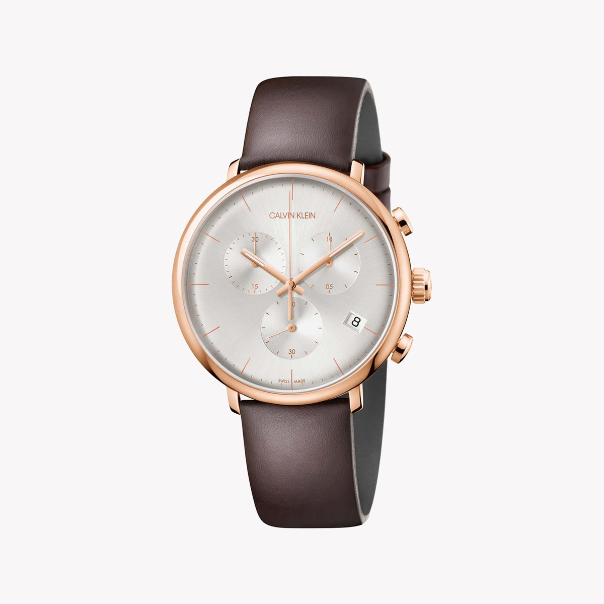 CK Calvin Klein Men's Watch, Rose Gold/Brown | K8M276G6