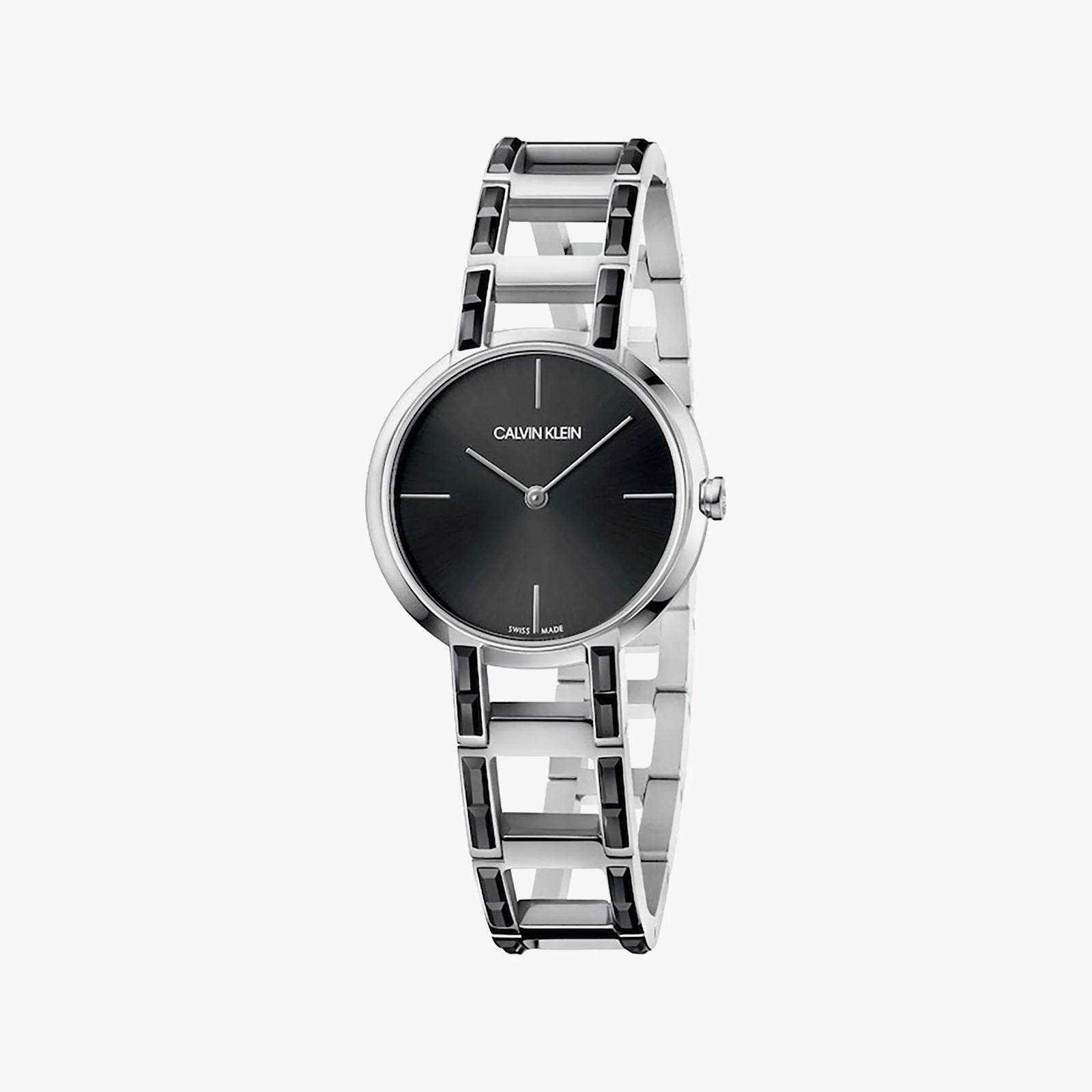 CK Calvin Klein Women's Stainless Steel Watch, Silver & Black | K8NX3UB1 by i-watch