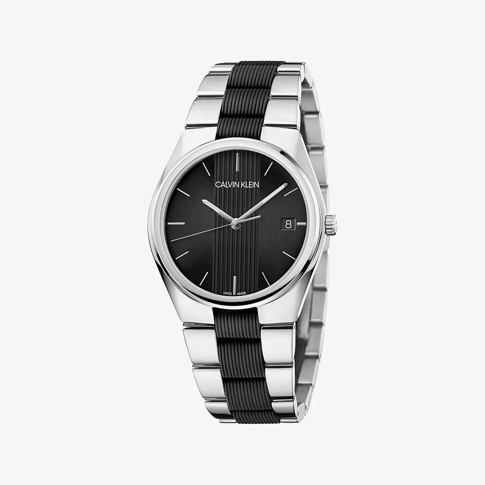 CK Calvin Klein Men's Stainless Steel Watch, Black Dial | K9E211B1 by i-watch
