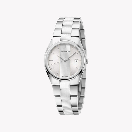 CK Calvin Klein Women's Stainless Steel Watch, Silver | K9E231K6