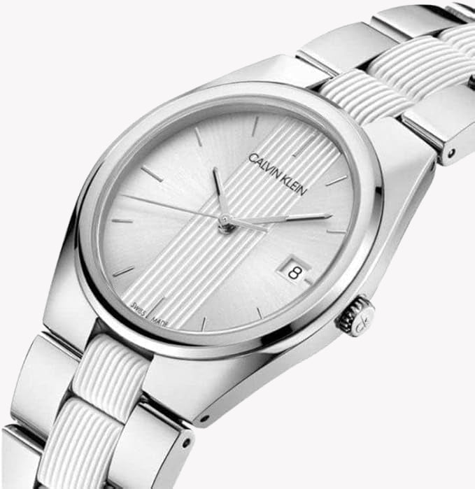 CK Calvin Klein Women's Stainless Steel Watch, Silver | K9E231K6
