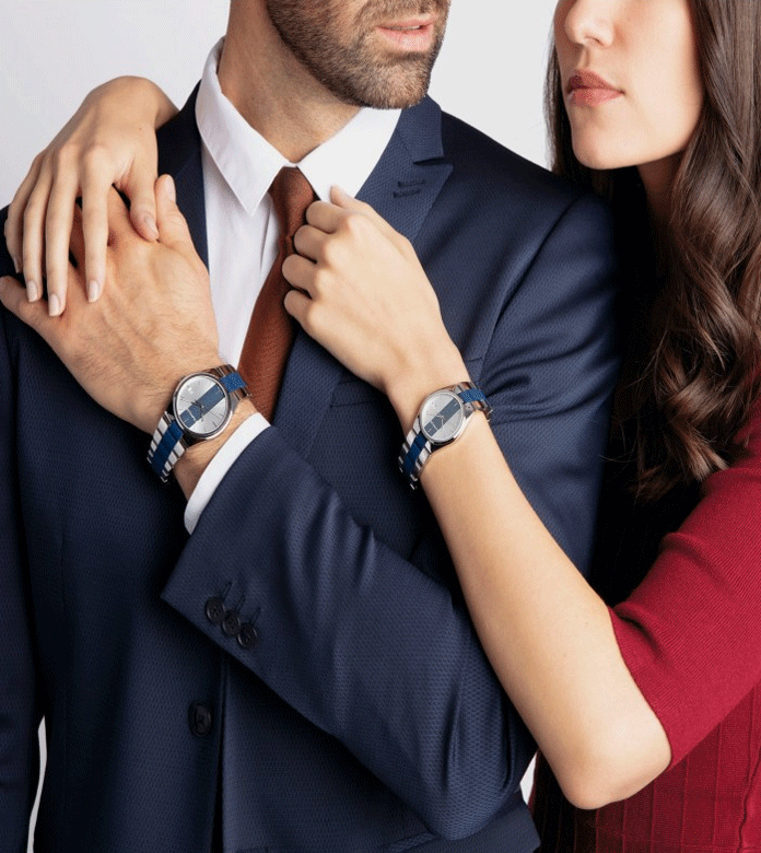 CK Calvin Klein Women's Silver & Blue Watch | K9E231VX