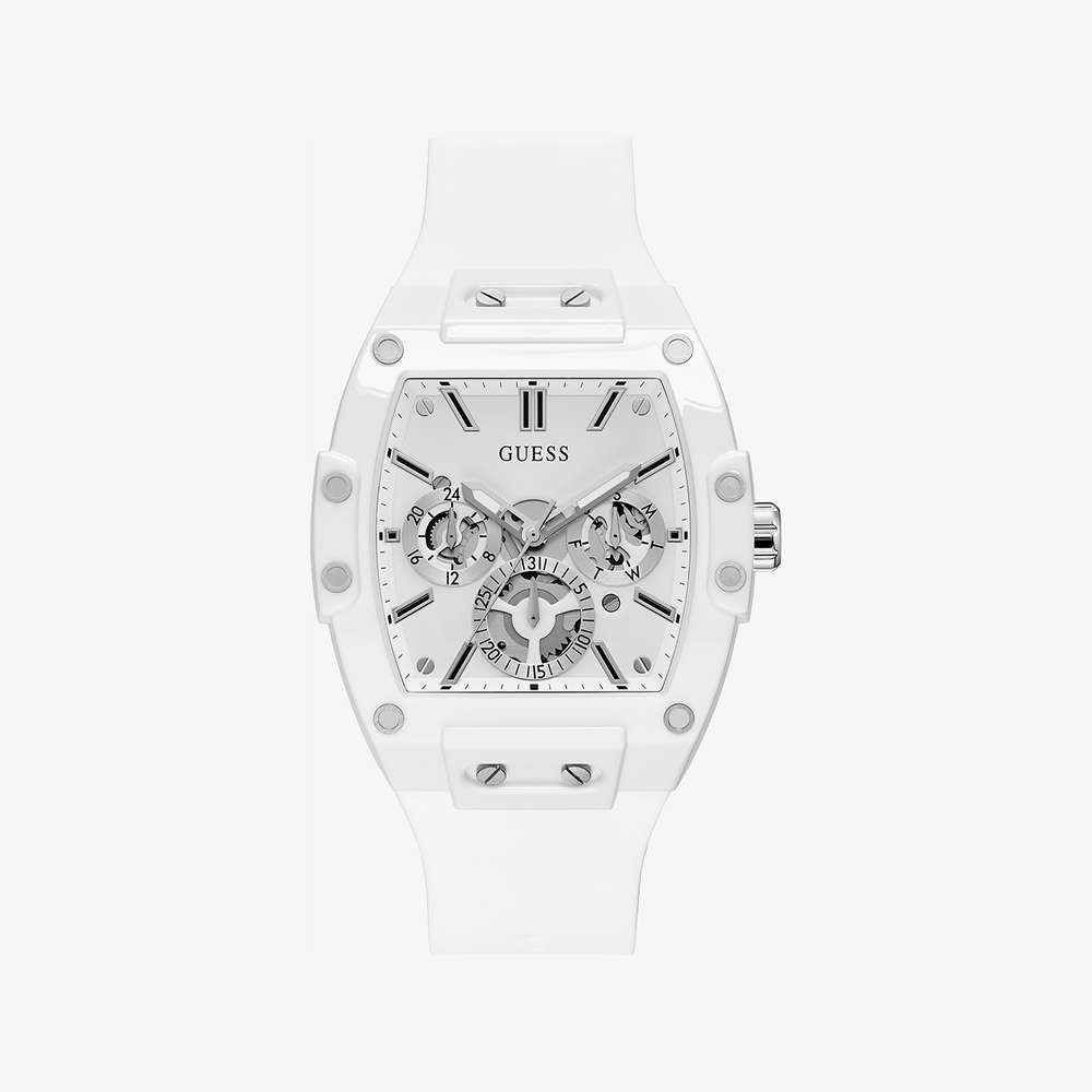Guess Watches Men's White Silicone Watch, Quartz | Gw0203g2 by i-watch