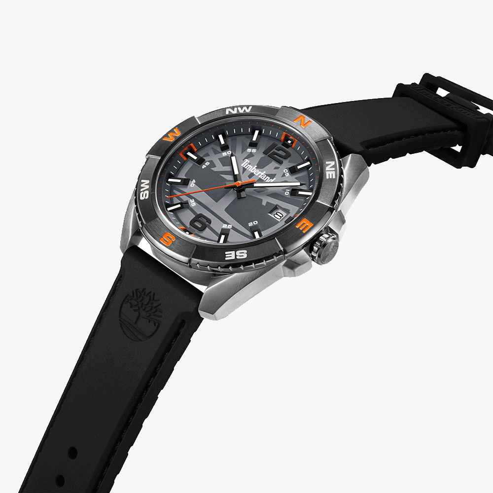 TIMBERLAND TDWGN2202104 RUGGED CHIC - MEN'S WATER RESISTANT WATCH WITH GRAY CASE & BLACK LEATHER BAND-i-Watch-2