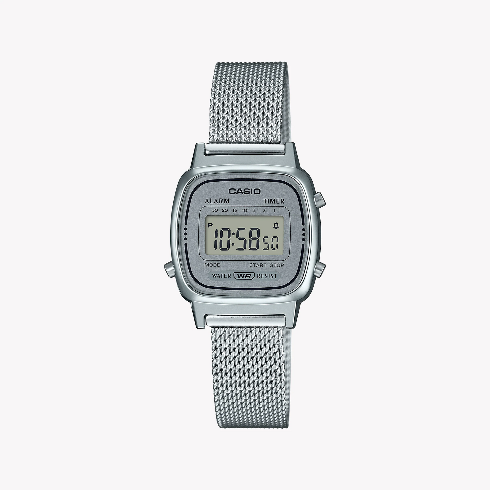Timeless Elegance Women's Silver Mesh Watch, Resin Case | La-670wem-7df by i-watch