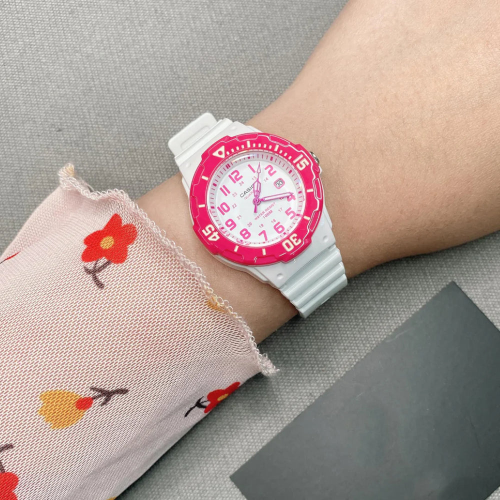 Casio Lrw-200h-4bvdf Adventure Time - Women's Sporty Chic White Resin Digital Watch by i-watch