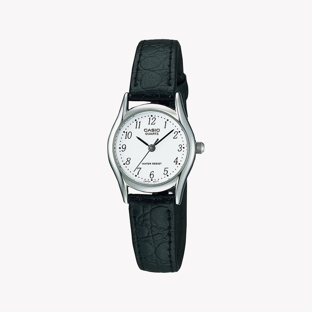 Casio Women's Silver/Black Leather Watch | Ltp-1094e-7brdf by i-watch