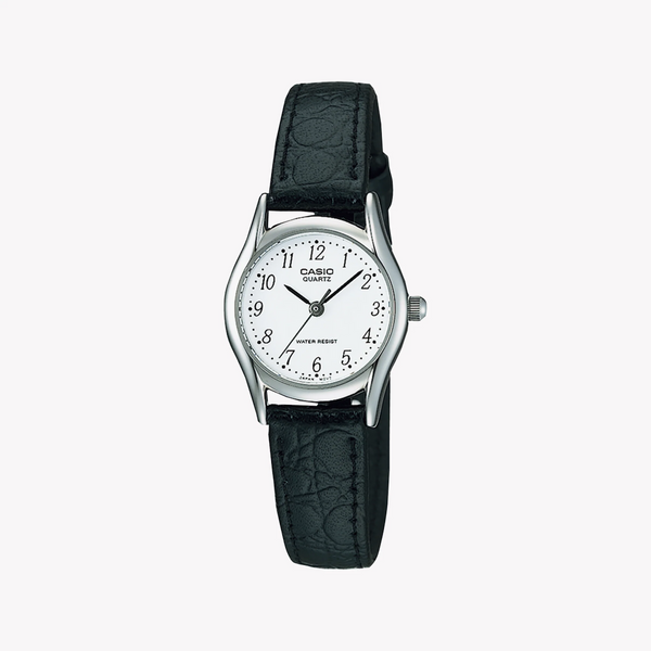 Casio Women's Silver/Black Leather Watch | Ltp-1094e-7brdf by i-watch