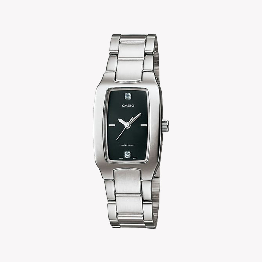 كاسيو LTP-1165A-1C2DF - ساعة نسائية رياضية أنيقة مع طلاء فضي مذهل