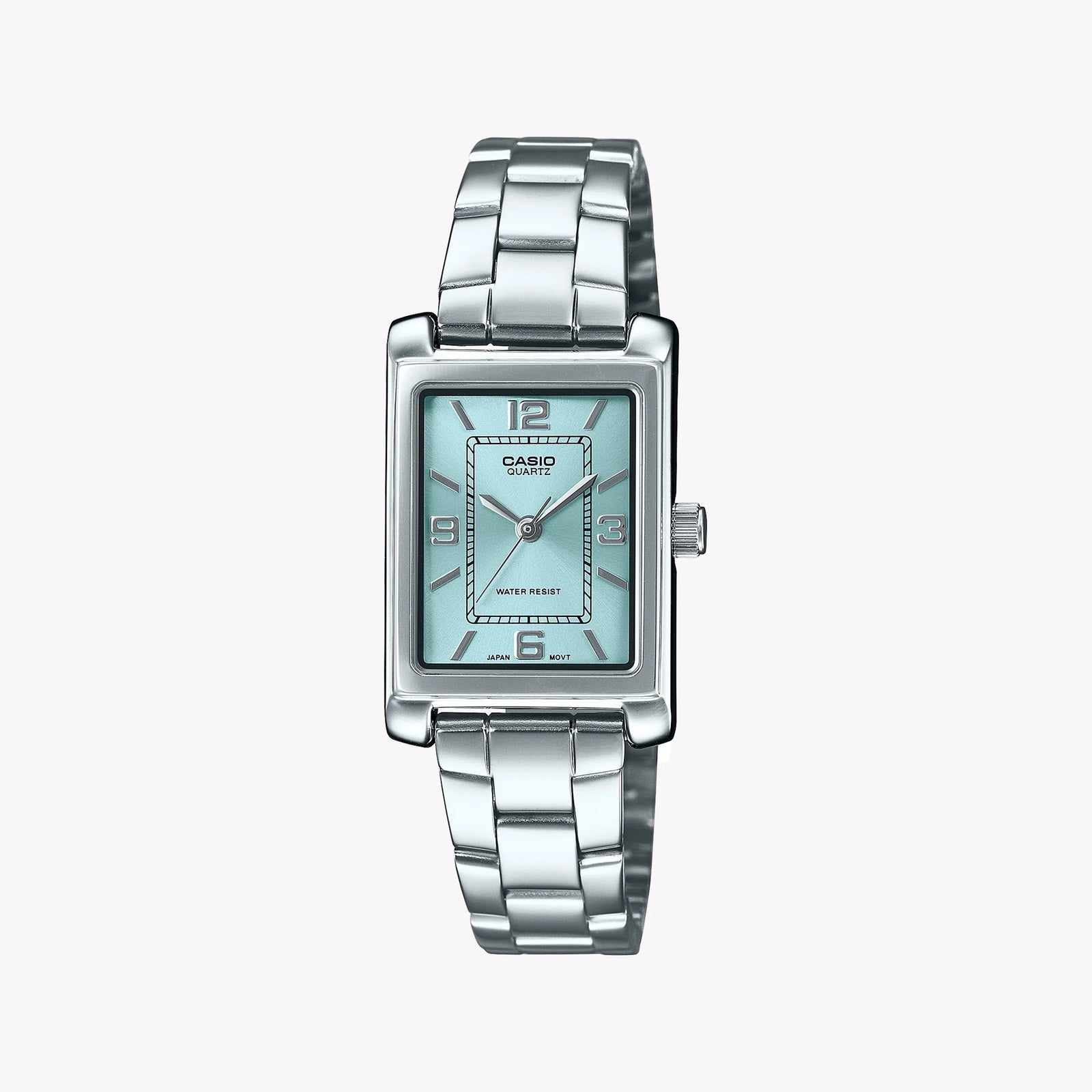 CASIO Women's Silver & Blue Brass Watch | LTP-1234DD-2ADF by i-watch