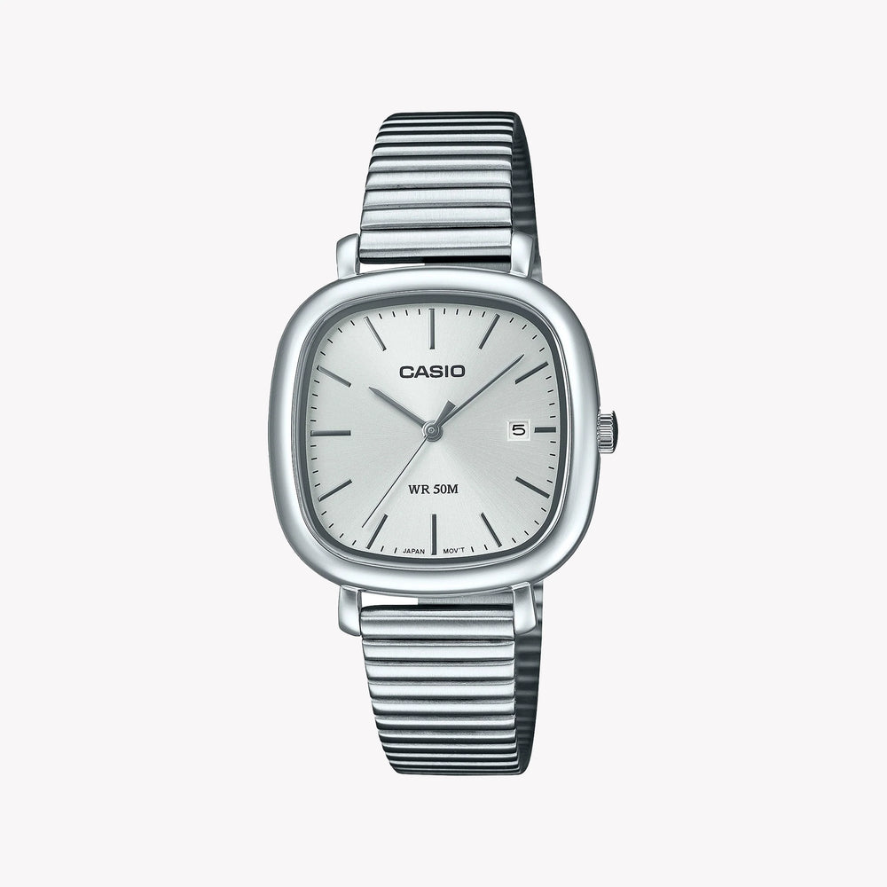 CASIO Women's Silver Stainless Steel Vintage Watch | LTP-B166D-7AVEF by i-watch