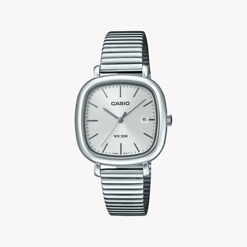 CASIO Women's Silver Stainless Steel Vintage Watch | LTP-B166D-7AVEF by i-watch