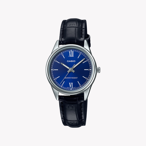 Casio Women's Silver Watch, Blue Dial | Ltp-V005l-2budf by i-watch