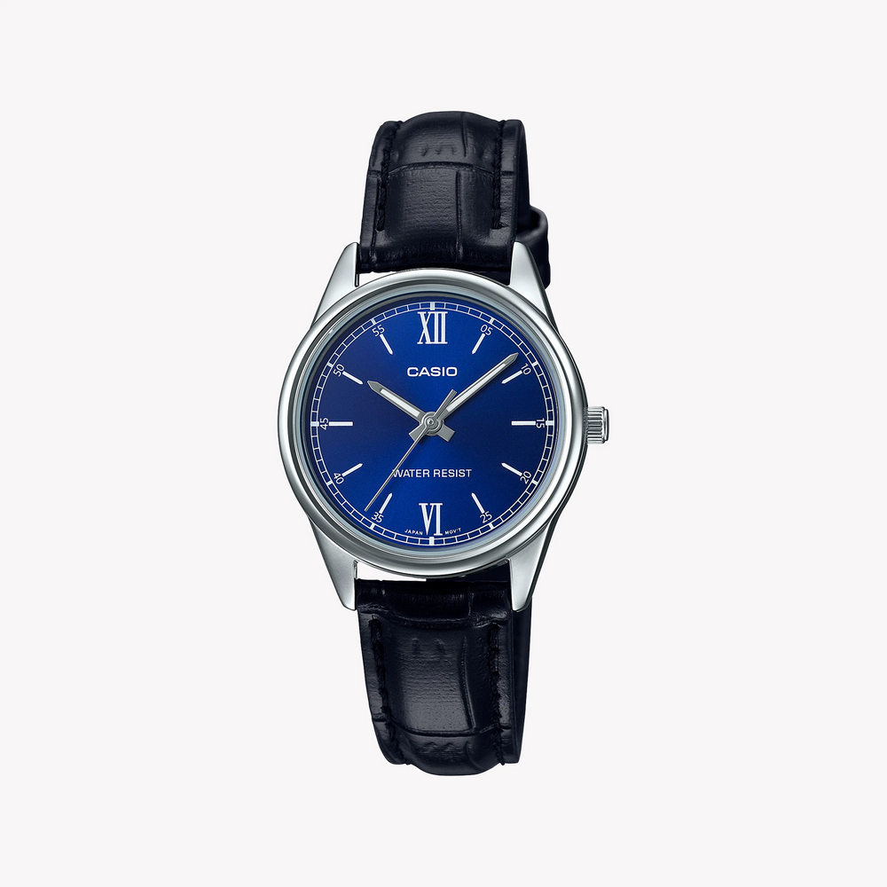 Casio Women's Silver Watch, Blue Dial | Ltp-V005l-2budf by i-watch