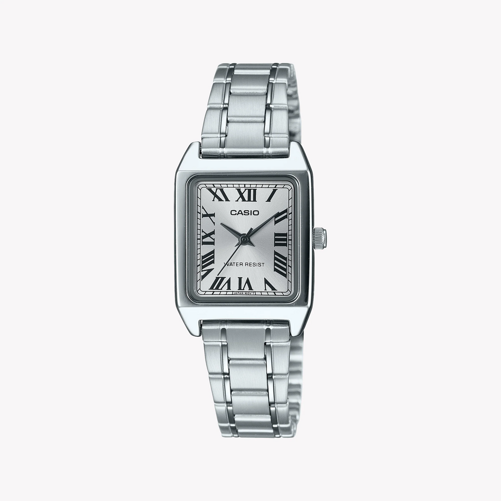 Casio Women's Silver Stainless Steel Watch, Silver Dial | Ltp-V007d-7budf by i-watch