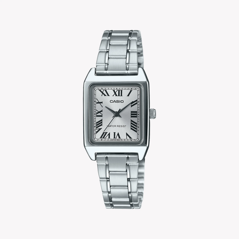 Casio Women's Silver Stainless Steel Watch, Silver Dial | Ltp-V007d-7budf by i-watch