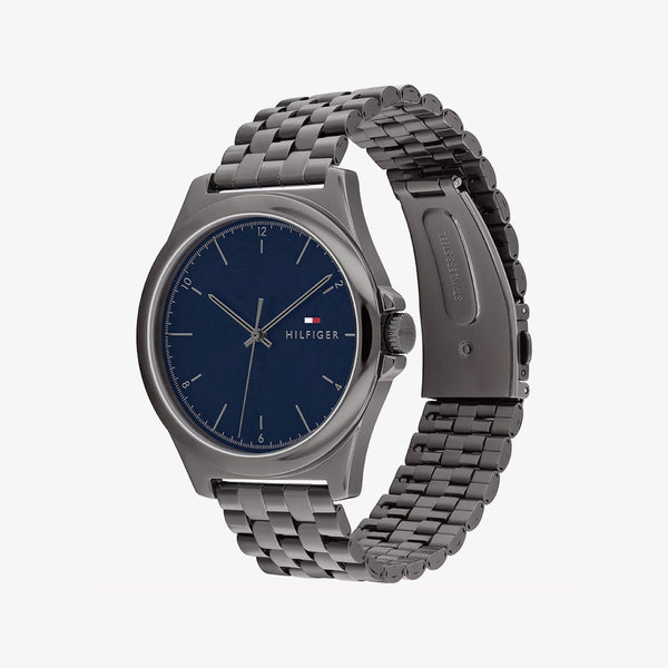 Tommy Hilfiger Men's Grey Stainless Steel Watch, Blue Dial | Th1791464 by i-watch