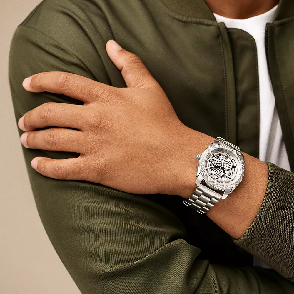 Fossil Men's Silver Stainless Steel Watch | Me3252