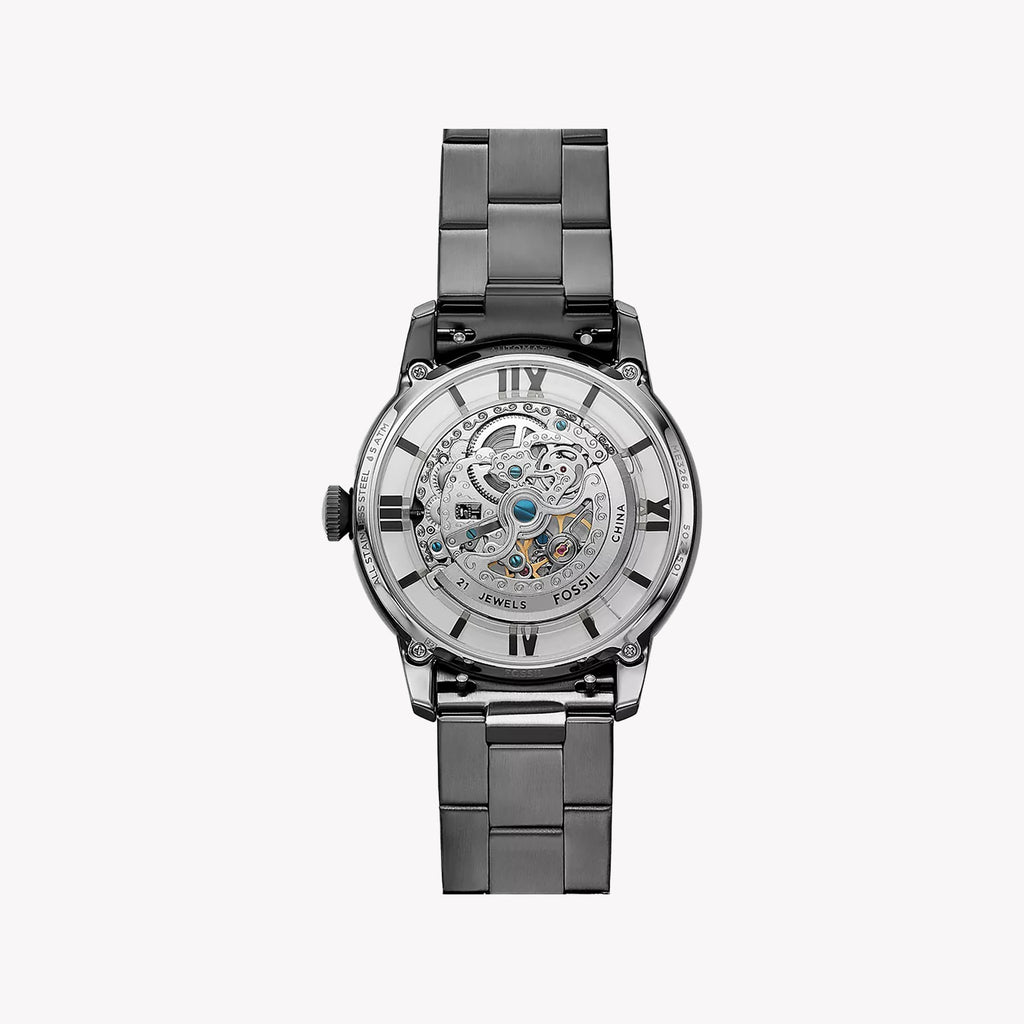 Fossil Men's Gunmetal Automatic Watch, Multicolor Dial | Me3268
