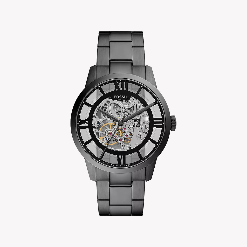 Fossil Men's Gunmetal Automatic Watch, Multicolor Dial | Me3268