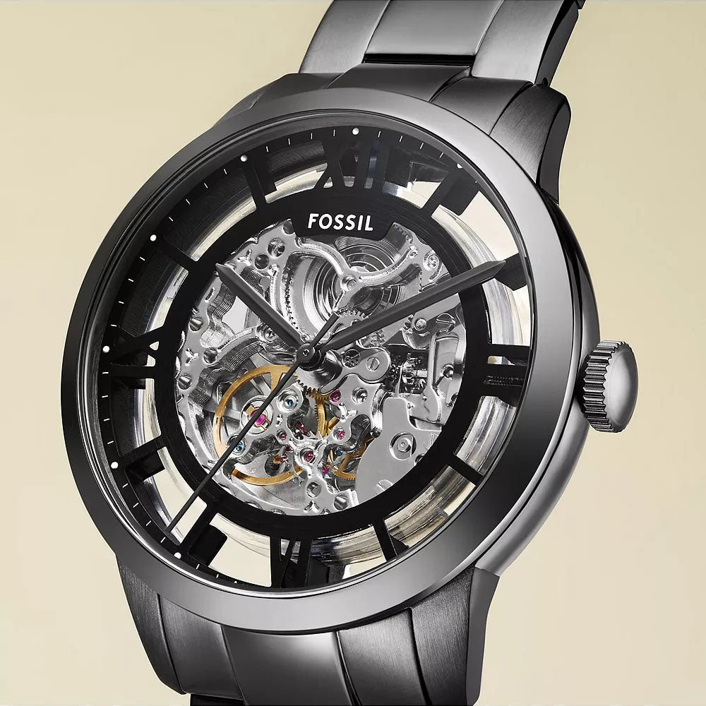 Fossil Men's Gunmetal Automatic Watch, Multicolor Dial | Me3268