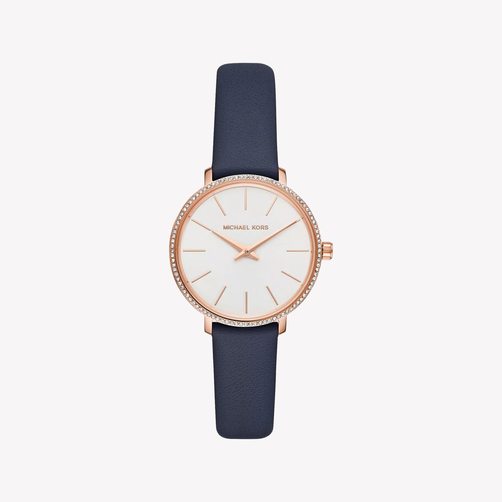 Pyper Analog White Dial Black Leather Strap Watch For Women