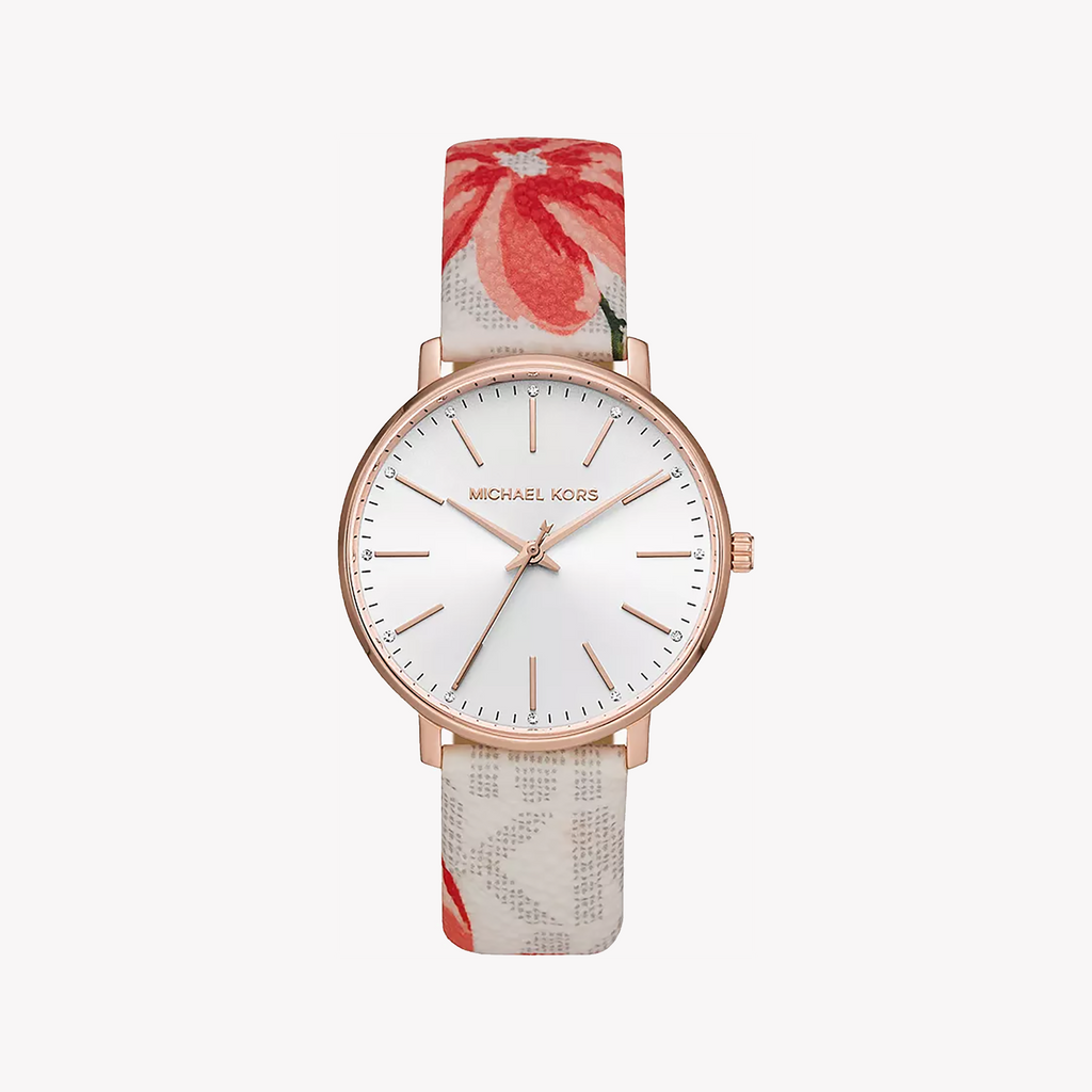 MICHAEL KORS PYPER MK2895 - ROSE GOLD & MULTICOLOR LEATHER WATCH-i-Watch