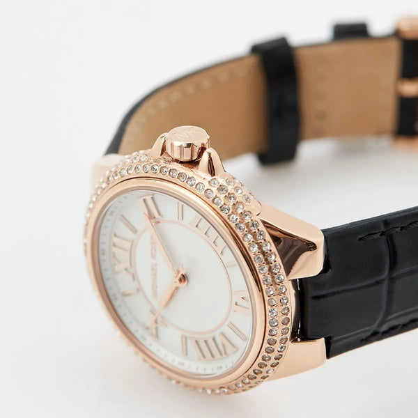 MICHAEL KORS Women's Pink Leather/Black Stainless Steel Watch | MK2962 by i-watch