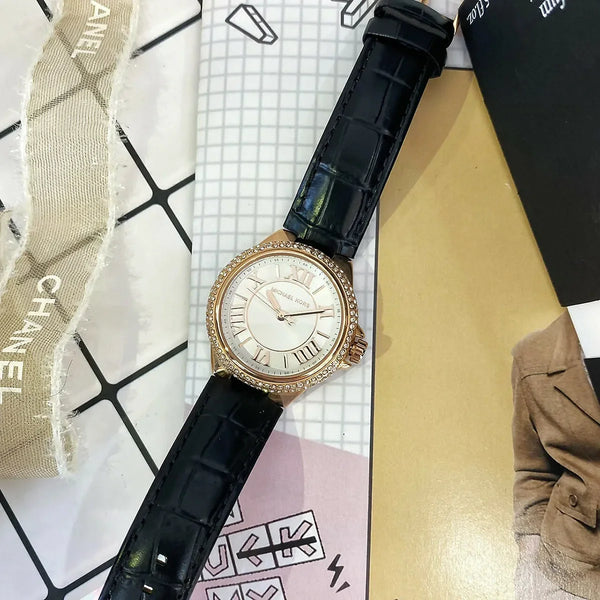 MICHAEL KORS Women's Pink Leather/Black Stainless Steel Watch | MK2962 by i-watch