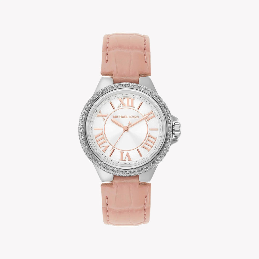 Michael Kors Women's Silver/Pink Leather/SS Watch | MK2963 by i-watch