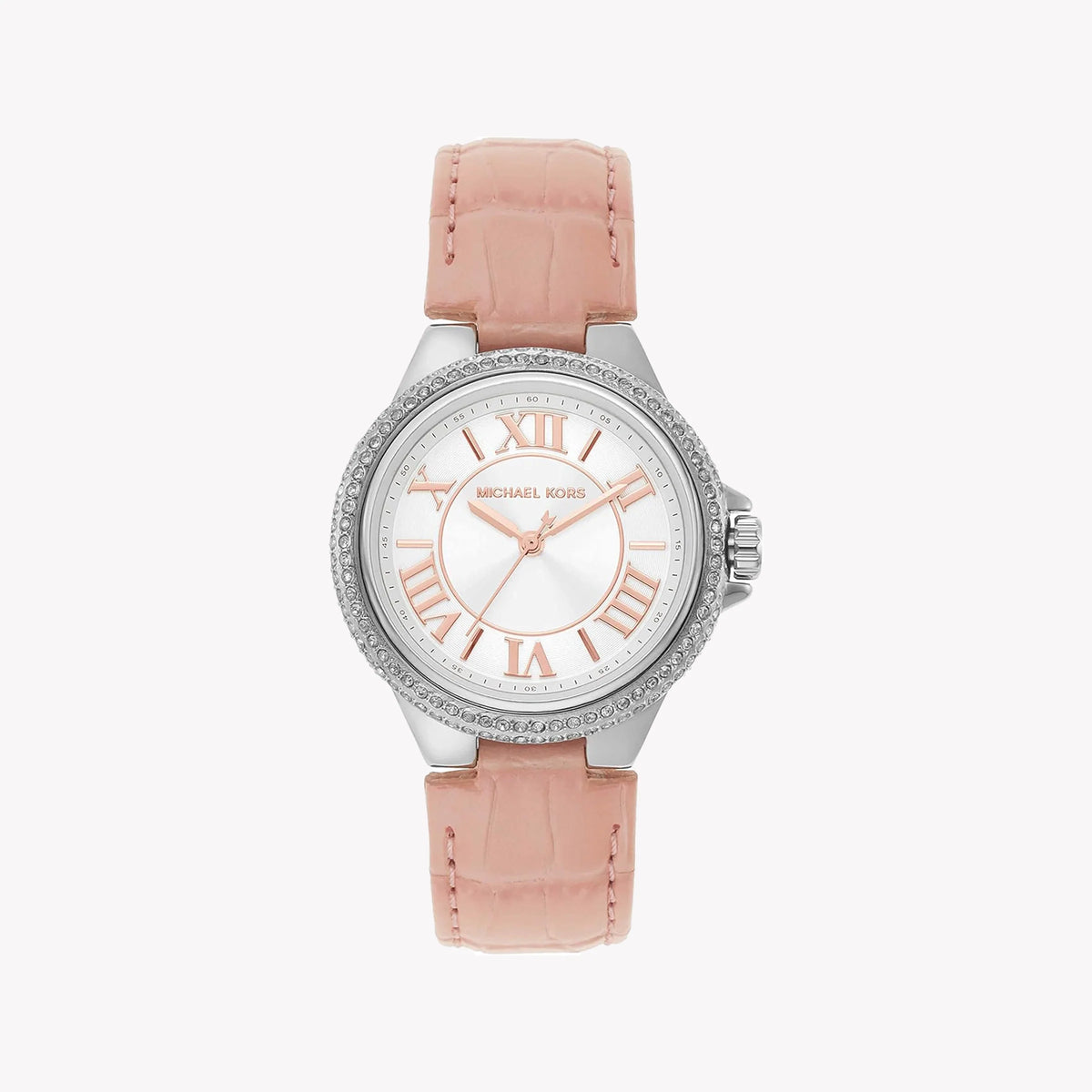 Michael Kors Women's Silver/Pink Leather/SS Watch | MK2963 by i-watch