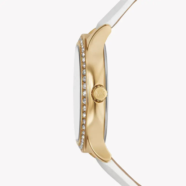 Michael Kors Women's Gold Watch, White Leather | Mk4818 by i-watch