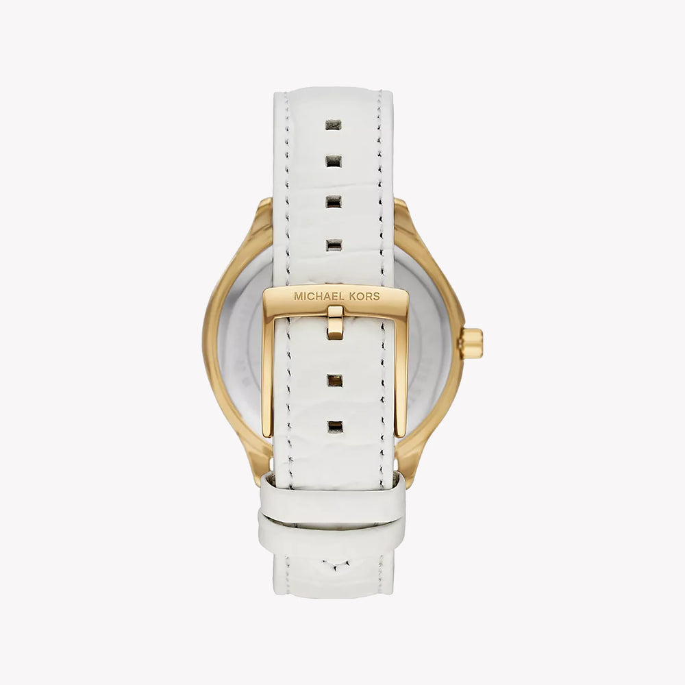 Michael Kors Women's Gold Watch, White Leather | Mk4818 by i-watch