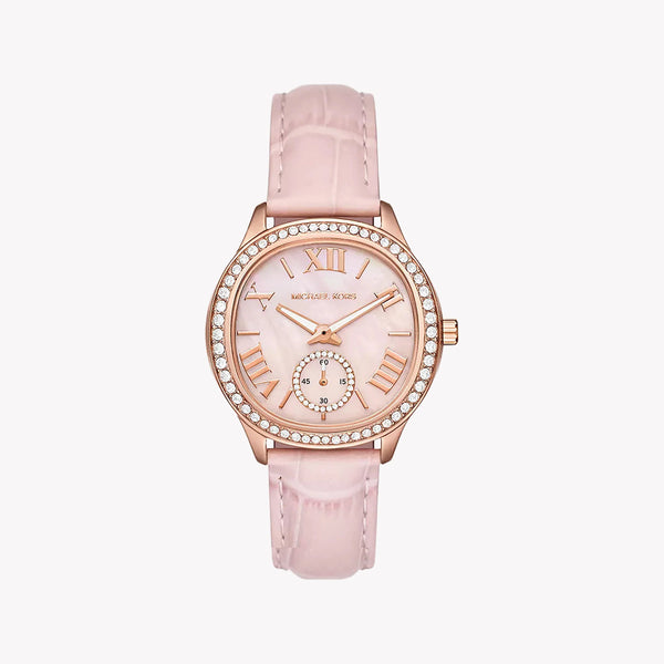 Michael Kors Women's Pink Leather Watch, Rose Gold | Mk4820 by i-watch