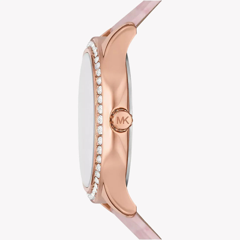 Michael Kors Women's Pink Leather Watch, Rose Gold | Mk4820 by i-watch