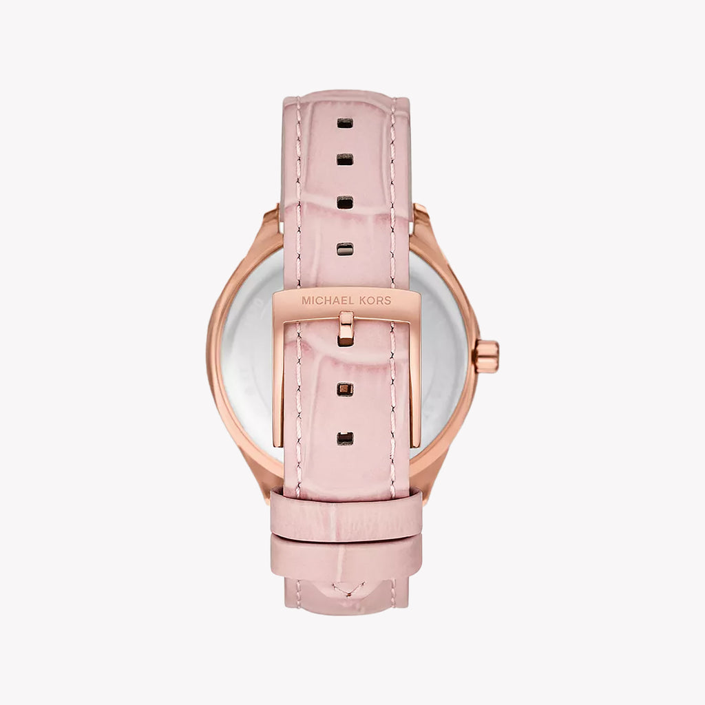 Michael Kors Women's Pink Leather Watch, Rose Gold | Mk4820