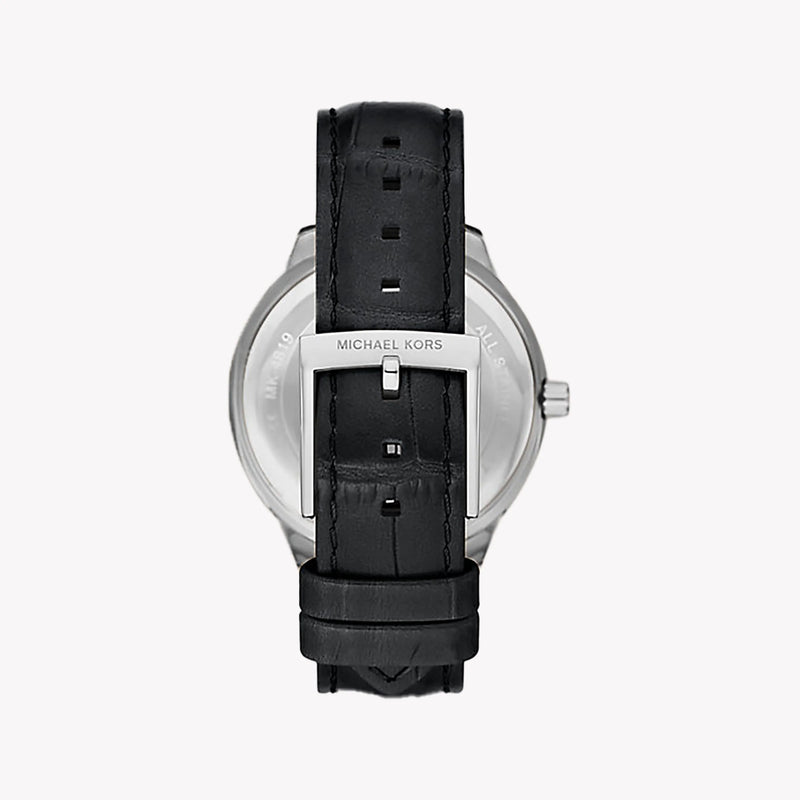 Michael Kors Women's Silver/Black Leather Watch | Mk4821 by i-watch