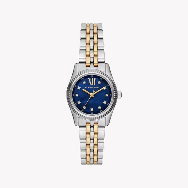 Michael Kors Women's Silver & Gold Watch, Dark Blue Dial | Mk4865 by i-watch