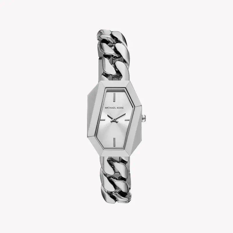 Michael Kors Women's Silver & Black Watch, Stainless Steel | Mk4879