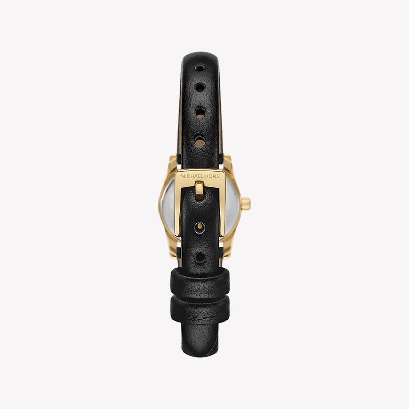 Michael Kors Lexington Black Leather Women's Watch