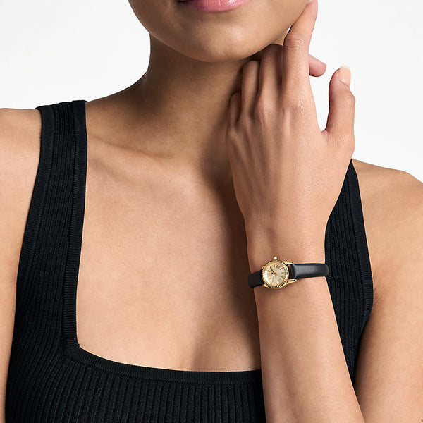 Michael Kors Lexington Black Leather Women's Watch
