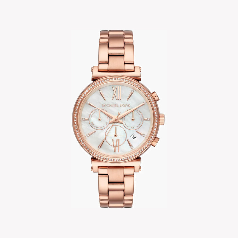 Michael Kors Women's Rose Gold Watch, White Dial | Mk6576 by i-watch